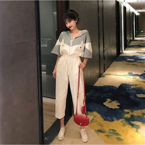 milinsus womens jumpsuit overalls summer short sleeve loose korean rompers hooded zipper patchwork lace drawstring playsuit y200904, Black;white
milinsus womens jumpsuit overalls summer short sleeve loose korean rompers hooded zipper patchwork lace drawstring playsuit y200904, Black;white