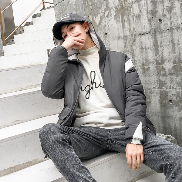 down short new youth handsome korean winter men's thickened warm jacket fashion, Black;brown
down short new youth handsome korean winter men's thickened warm jacket fashion, Black;brown