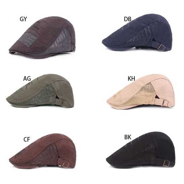 men breathable mesh splicing flat beret cap letters embroidery adjustable retro newsboy duckbill cabbie painter golf hat, Blue;gray
men breathable mesh splicing flat beret cap letters embroidery adjustable retro newsboy duckbill cabbie painter golf hat, Blue;gray