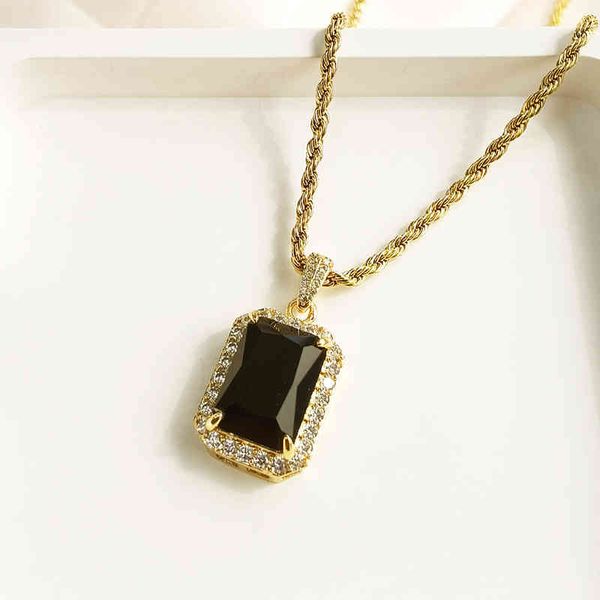 iviapro fashion jewelry gift 18k gold plated personalized black gemstone pendant golden chain charm stainls steel necklace, Silver
iviapro fashion jewelry gift 18k gold plated personalized black gemstone pendant golden chain charm stainls steel necklace, Silver