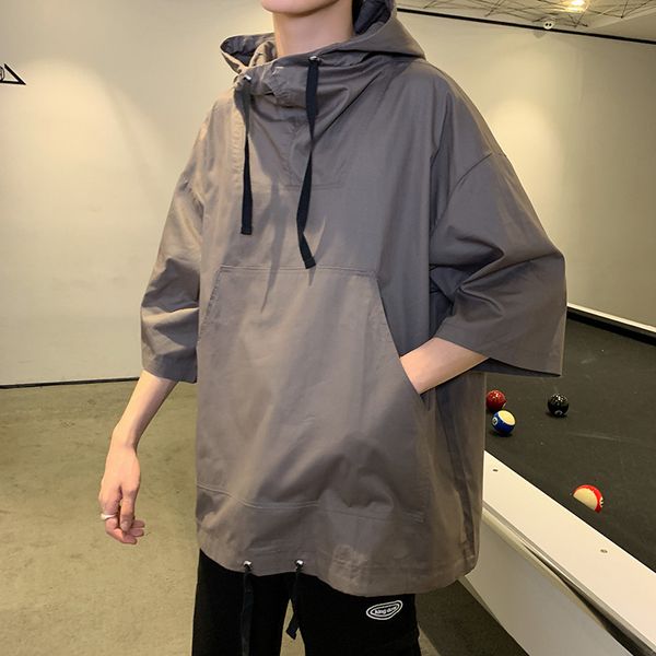 Summer New Pullovers Fashion Male Hoodies with Quality Thin Sleeves Short Shirts I379, Black
Summer New Pullovers Fashion Male Hoodies with Quality Thin Sleeves Short Shirts I379, Black