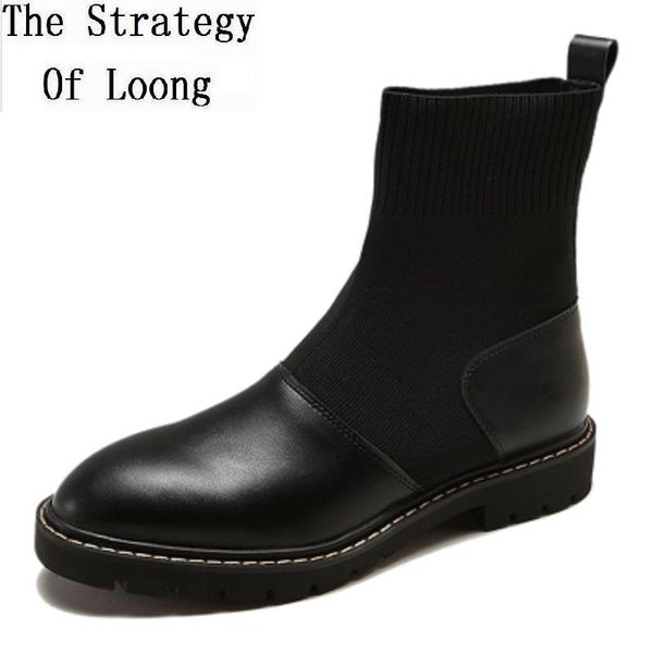 boots women british style autumn winter stretch fabric ankle slip-on round toe med flat with non-slip rubber heels 20211011, Black
boots women british style autumn winter stretch fabric ankle slip-on round toe med flat with non-slip rubber heels 20211011, Black