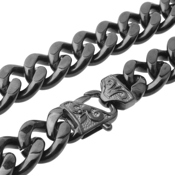 13/15mm stainless steel black color curb cuban link chain mens unisexs necklace or bracelet bangle 7-40" wholesale, Silver
13/15mm stainless steel black color curb cuban link chain mens unisexs necklace or bracelet bangle 7-40" wholesale, Silver