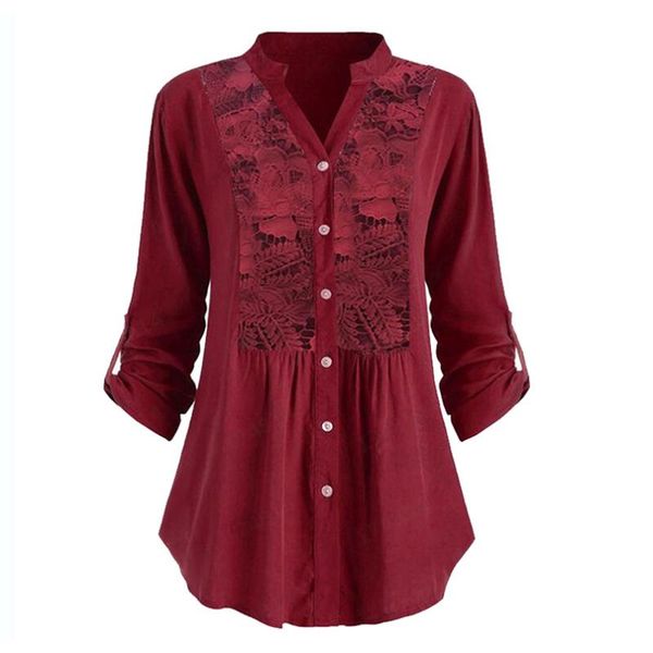 vintage lace floral women blouse shirt long sleeve v neck cotton casual for women plated plus size ladies clothing 4xl 5xl, White
vintage lace floral women blouse shirt long sleeve v neck cotton casual for women plated plus size ladies clothing 4xl 5xl, White