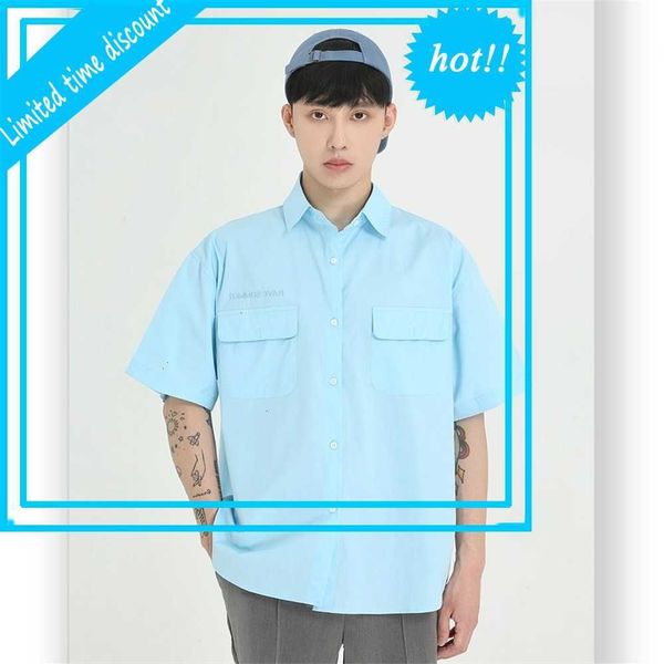 men summer new short sleeve loose casual candy color male streetwear hip hop shirt, White;black
men summer new short sleeve loose casual candy color male streetwear hip hop shirt, White;black