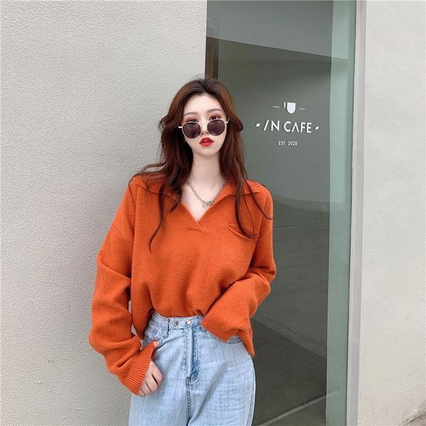 2020 korean version loose thin lazy style short v-neck pullover knitted pullover sweatersweatersweater women fashion b6bcu, White;black
2020 korean version loose thin lazy style short v-neck pullover knitted pullover sweatersweatersweater women fashion b6bcu, White;black