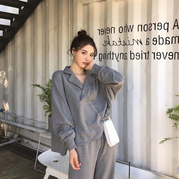 spring autumn new fashion casual loose tracksuit sweatshirts sweater+pants two-piece sports suits1, Gray
spring autumn new fashion casual loose tracksuit sweatshirts sweater+pants two-piece sports suits1, Gray