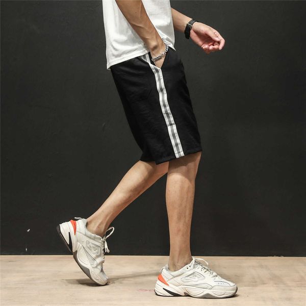 summer men's sports shorts korean fashion casual pants student loose and versatile large size capris k1053, White;black
summer men's sports shorts korean fashion casual pants student loose and versatile large size capris k1053, White;black