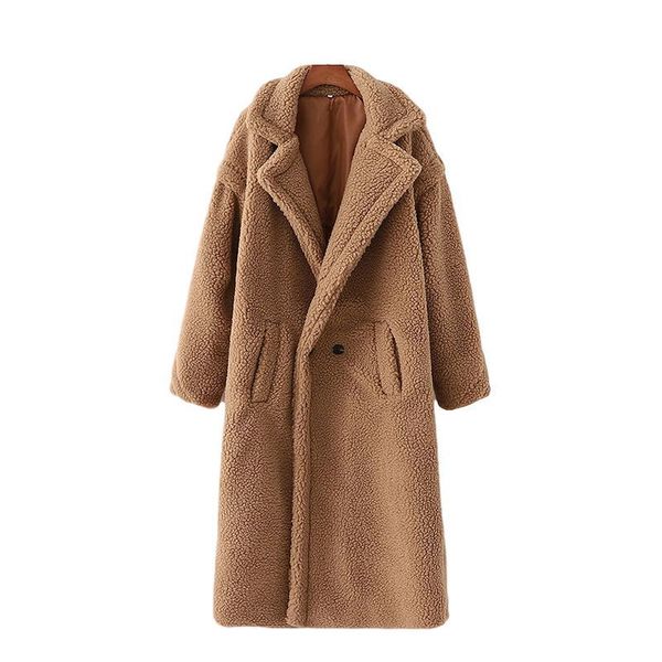 autumn and winter new 2021 women's fashion imitation lamb wool long coat thick thermal insulation jacket, Black
autumn and winter new 2021 women's fashion imitation lamb wool long coat thick thermal insulation jacket, Black