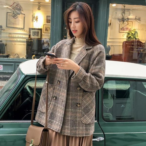 autumn winter plaid suit blazer women's 2019 new woolen jackets work office lady long sleeve blazer outerwear plus size 2xl1, Black
autumn winter plaid suit blazer women's 2019 new woolen jackets work office lady long sleeve blazer outerwear plus size 2xl1, Black