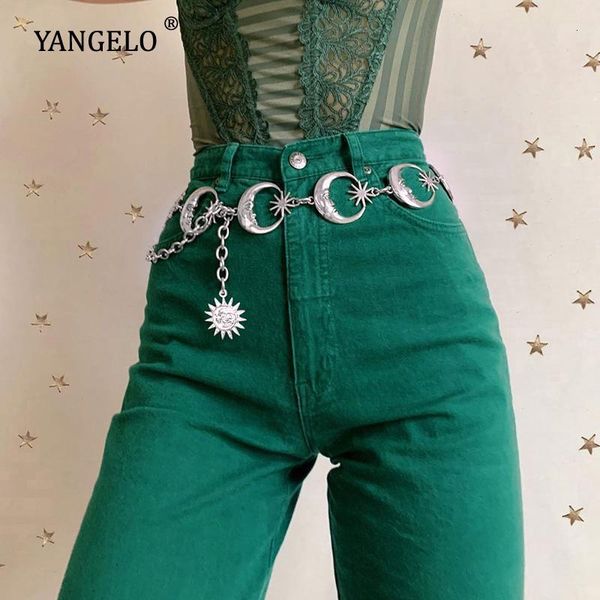 yangelo harajuku punk moon metal belts women vintage high waist chain waist belts gothic moon sun sliver pendant female, Black;brown
yangelo harajuku punk moon metal belts women vintage high waist chain waist belts gothic moon sun sliver pendant female, Black;brown