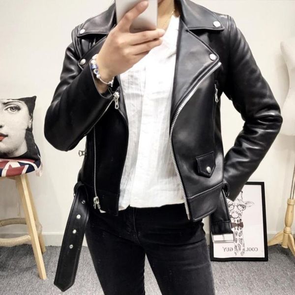 women's leather & faux ailegogo women black jacket casual zipper turn-down collar basic coat slim belt pu jackets female
women's leather & faux ailegogo women black jacket casual zipper turn-down collar basic coat slim belt pu jackets female