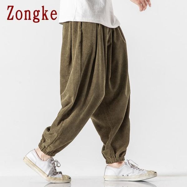 men's pants zongke corduroy mens hip hop harem men clothing trousers jogger harajuku sweatpants 2021 m-5xl1, Black
men's pants zongke corduroy mens hip hop harem men clothing trousers jogger harajuku sweatpants 2021 m-5xl1, Black