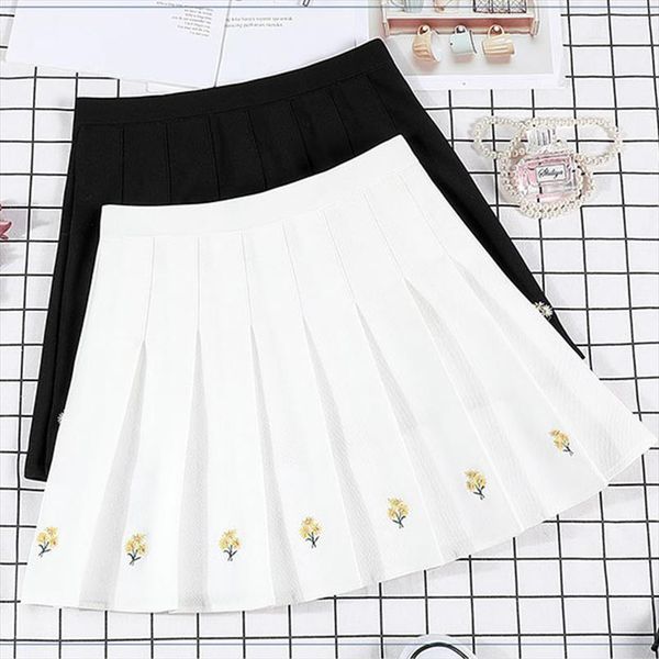 skirt preppy style high waist chic embroidery skirt summer student little daisy pleated skirt female cute sweet girl dance, Black
skirt preppy style high waist chic embroidery skirt summer student little daisy pleated skirt female cute sweet girl dance, Black