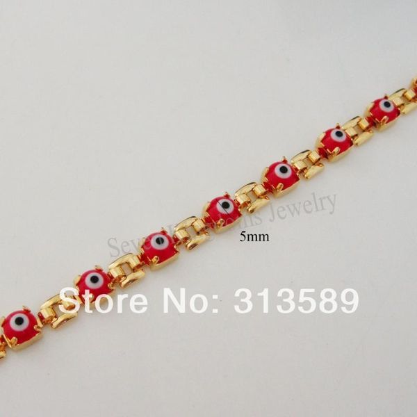 link, chain 8.2" lady yellow gold gp overlay fill brass evil eye red stone bracelet//great money maker, Black
link, chain 8.2" lady yellow gold gp overlay fill brass evil eye red stone bracelet//great money maker, Black