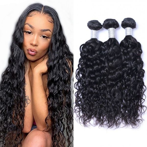 water wave indian hair weave bundles 3pcs unprocessed human hair bundles natural color non remy hair extension weft, Black
water wave indian hair weave bundles 3pcs unprocessed human hair bundles natural color non remy hair extension weft, Black