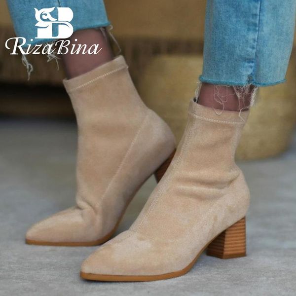 boots rizabina women short real leather pointed toe woman winter shoes fashion ankle footwear size 34-39, Black
boots rizabina women short real leather pointed toe woman winter shoes fashion ankle footwear size 34-39, Black