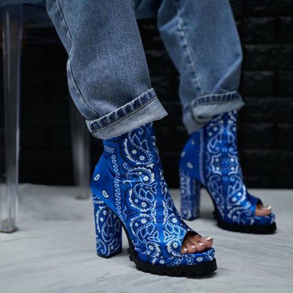 bandana women ankle boots gladiator high heels pumps shoe plus size autumn peep toe paisley shoes short booties shoe botas mujer, Black
bandana women ankle boots gladiator high heels pumps shoe plus size autumn peep toe paisley shoes short booties shoe botas mujer, Black