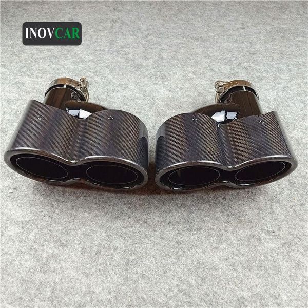 1 pair new h style siamese full glossy black carbon fiber and stainless steel car exhaust muffler pipes for universal1
1 pair new h style siamese full glossy black carbon fiber and stainless steel car exhaust muffler pipes for universal1