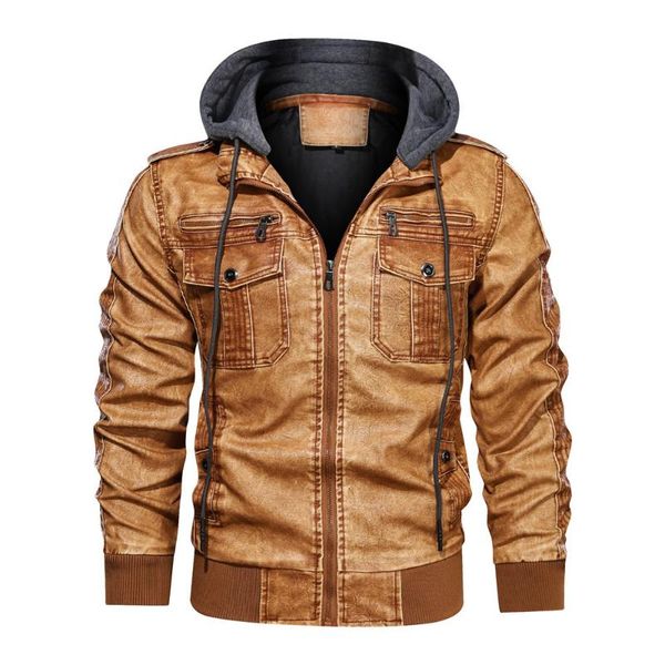 new mens pu leather hooded jackets coats motorcycle biker faux leather jacket men classic casual winter bomber jackets clothes, Black
new mens pu leather hooded jackets coats motorcycle biker faux leather jacket men classic casual winter bomber jackets clothes, Black