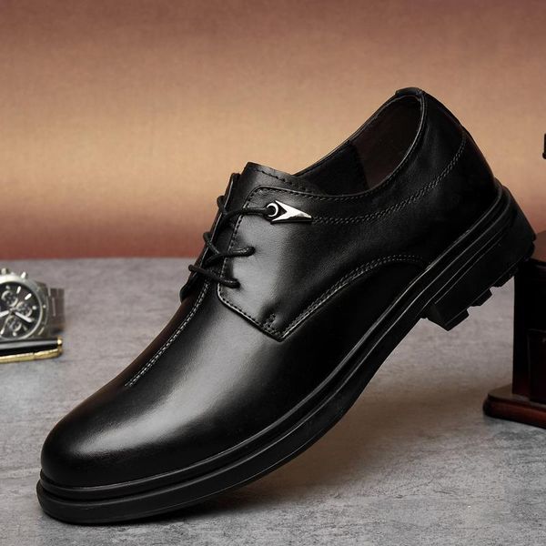dress shoes men genuine leather fashion derby business shoes classic casual wedding party lace-up british formal, Black
dress shoes men genuine leather fashion derby business shoes classic casual wedding party lace-up british formal, Black