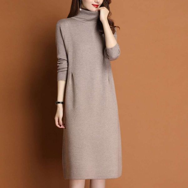 mid length woolen skirt over the knee women's 2020 new high collar loose bottomed sweater thickened autumn and winter knitted dress, Black;gray
mid length woolen skirt over the knee women's 2020 new high collar loose bottomed sweater thickened autumn and winter knitted dress, Black;gray