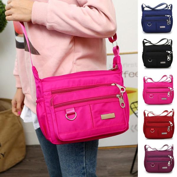 women's fashion shoulder bag solid color zipper waterproof nylon crossbody bag large pocket nylon handbags lady travel sport 
women's fashion shoulder bag solid color zipper waterproof nylon crossbody bag large pocket nylon handbags lady travel sport