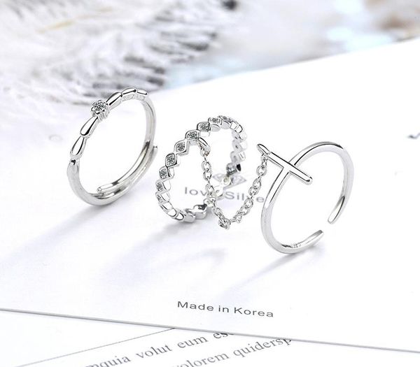 3 pcs/set elegant rose gold silver color rings for women micro paved crystal cz cross chain adjustable rings set wedding11
3 pcs/set elegant rose gold silver color rings for women micro paved crystal cz cross chain adjustable rings set wedding11