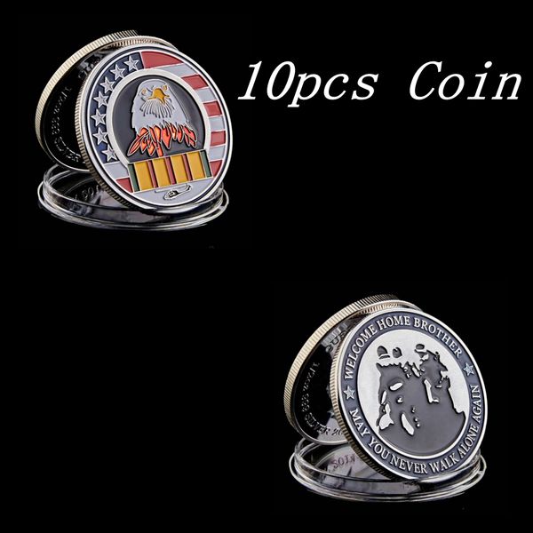10pcs usa army comrades welcome home brother silver plated craft challenge coin collection
10pcs usa army comrades welcome home brother silver plated craft challenge coin collection