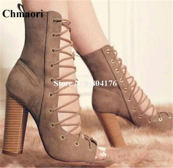 2020 summe new lady fashion style ankle boots pointed lace up peep toe shoes flock solid square heels cross-tied shoes1, Black
2020 summe new lady fashion style ankle boots pointed lace up peep toe shoes flock solid square heels cross-tied shoes1, Black