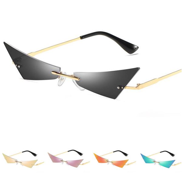 women & men personality sunglasses rimless sun glasse cat eye goggles anti-uv spectacles narrow side eyeglasses ornamental a++, White;black
women & men personality sunglasses rimless sun glasse cat eye goggles anti-uv spectacles narrow side eyeglasses ornamental a++, White;black