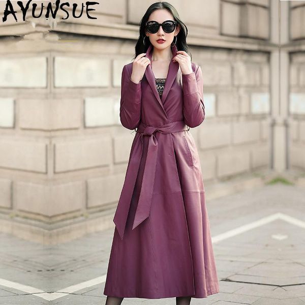 women's leather & faux ayunsue 2021 genuine jacket women autumn 100% real sheepskin coat female korean long trench coats chaqueta mujer, Black
women's leather & faux ayunsue 2021 genuine jacket women autumn 100% real sheepskin coat female korean long trench coats chaqueta mujer, Black