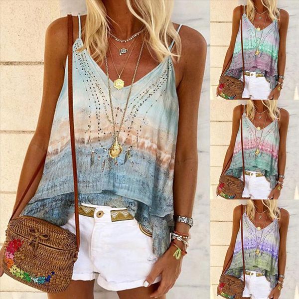 fashion women crop 2020 summer casual gradient print v neck sleeveless camisole vest blouse ladies tanks women, White
fashion women crop 2020 summer casual gradient print v neck sleeveless camisole vest blouse ladies tanks women, White