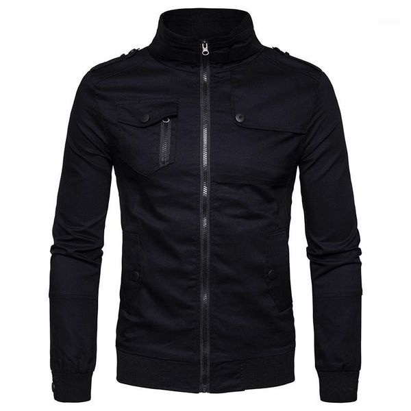 new autumn men's casual jackets turtlenecks men's shoulder patch zipper jacket button ups fashion winter jacket coats eu size1, Black;brown
new autumn men's casual jackets turtlenecks men's shoulder patch zipper jacket button ups fashion winter jacket coats eu size1, Black;brown
