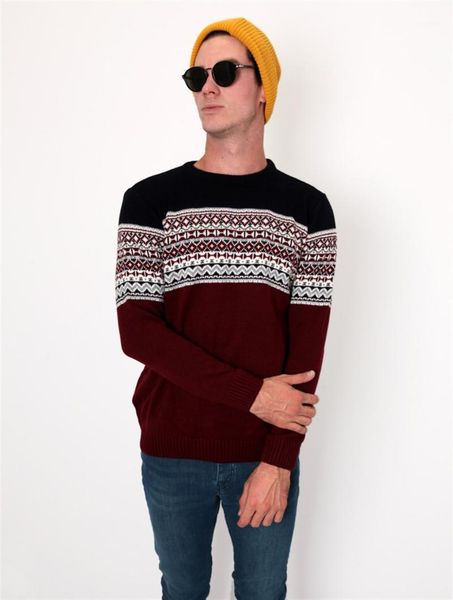 bike collar pattern burgundy men 's sweater1, White;black 
bike collar pattern burgundy men 's sweater1, White;black