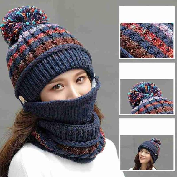 beanie/skull caps 3pcs/set winter cap woman pompon knitted hat neck mask pom scarves warm plush beanies women neckwarmer, Blue;gray
beanie/skull caps 3pcs/set winter cap woman pompon knitted hat neck mask pom scarves warm plush beanies women neckwarmer, Blue;gray