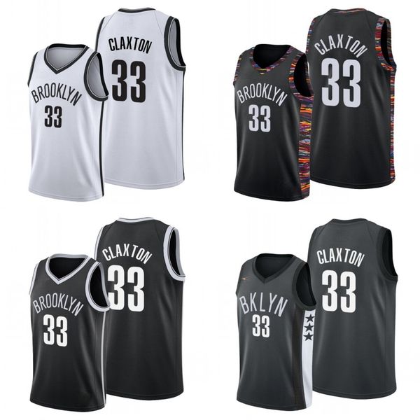 brooklyn nets men nicolas claxton basketball jersey, Black