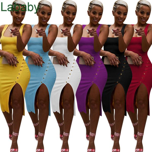women dress pure color multiple colours available sleeveless irregular side split with buttons ladies dresses new 2020, Black;gray
women dress pure color multiple colours available sleeveless irregular side split with buttons ladies dresses new 2020, Black;gray