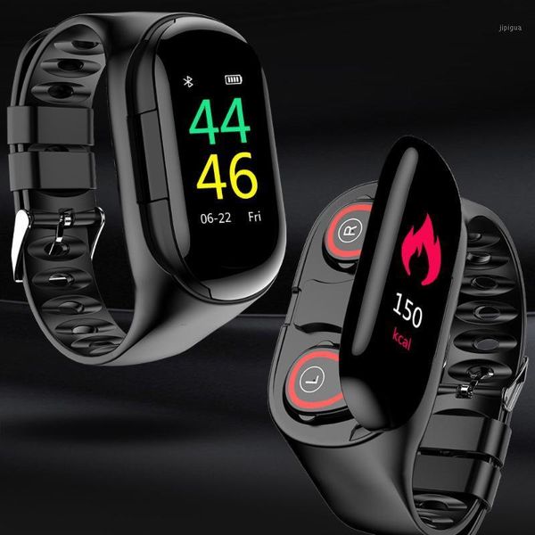 m1 bluetooth earphone fitness bracelet sport watch with ai smart watch heart rate monitor smart wristband long time standby1
m1 bluetooth earphone fitness bracelet sport watch with ai smart watch heart rate monitor smart wristband long time standby1