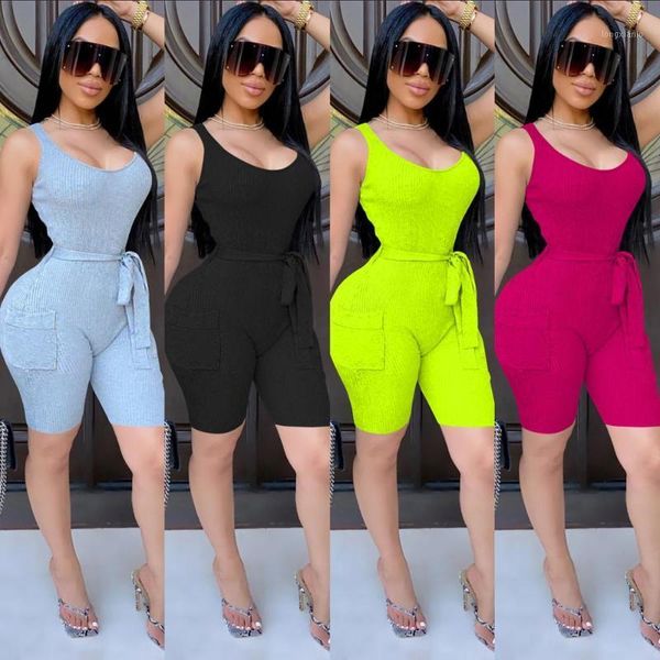 jumpsuit vest skinny solid knit ribbed playsuit lace up shorts with pockets romper back zipper up sportswear tracksuit1, Black;white
jumpsuit vest skinny solid knit ribbed playsuit lace up shorts with pockets romper back zipper up sportswear tracksuit1, Black;white