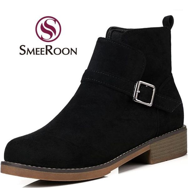 boots smeeroon 2021 buckle ankle for women warm winter round toe slip on high heels flock campus shoes1, Black
boots smeeroon 2021 buckle ankle for women warm winter round toe slip on high heels flock campus shoes1, Black