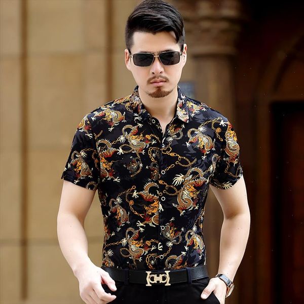 summer amp spring male hollow velvet clothes man short sleeve see through floral dress shirts, White;black
summer amp spring male hollow velvet clothes man short sleeve see through floral dress shirts, White;black