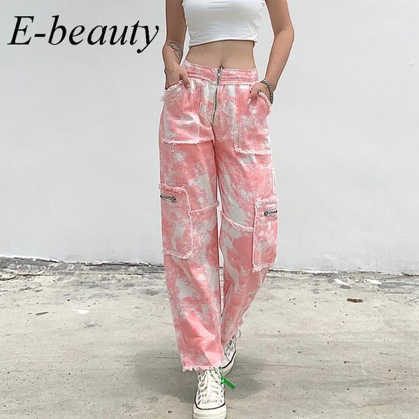 e girl tie dye distressed jeans pants big pockets streetwear harajuku sweatpants aesthetic joggers women clothes trousers y2k1, Black;white
e girl tie dye distressed jeans pants big pockets streetwear harajuku sweatpants aesthetic joggers women clothes trousers y2k1, Black;white