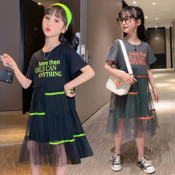 girl's dresses 2021 trend children's clothes summer girls mesh spliced cotton dress casual letter printing one-piece fashion kids1, Red;yellow
girl's dresses 2021 trend children's clothes summer girls mesh spliced cotton dress casual letter printing one-piece fashion kids1, Red;yellow