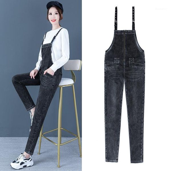 lqxlsa women's new style of jeans overalls full length fake zippers shoulder belt trousers in autumn cargo pants female jumpsuit1, Blue
lqxlsa women's new style of jeans overalls full length fake zippers shoulder belt trousers in autumn cargo pants female jumpsuit1, Blue
