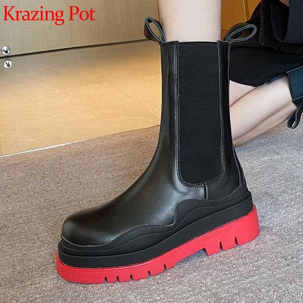 krazing pot genuine leather round toe thick bottom motorcycle boots preppy style high heel round toe mixed color ankle boots l03, Black
krazing pot genuine leather round toe thick bottom motorcycle boots preppy style high heel round toe mixed color ankle boots l03, Black