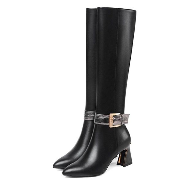 large size autumn winter warm knee high boots womens snow boots high heels side zipper female shoes black buckle riding
large size autumn winter warm knee high boots womens snow boots high heels side zipper female shoes black buckle riding