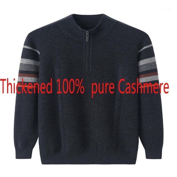 new winter brand men warm thickened half high zipper collar computer knitted 100%cashmere sweater plus size -4xl1, White;black
new winter brand men warm thickened half high zipper collar computer knitted 100%cashmere sweater plus size -4xl1, White;black