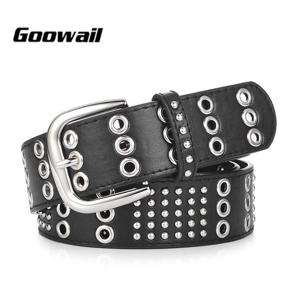goowail fashion brand luxury belts for women rivet punk style female cintos ceinture for jeans y200501, Black;brown
goowail fashion brand luxury belts for women rivet punk style female cintos ceinture for jeans y200501, Black;brown