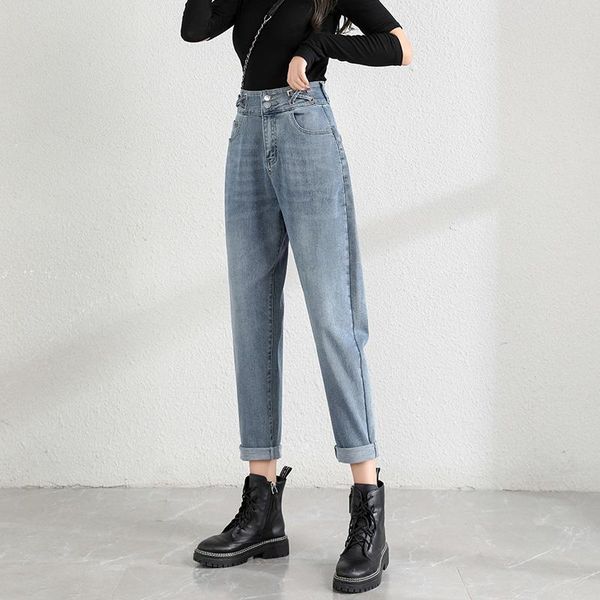 women's jeans 2021 autumn women loose long lady slim thin baggy student high waist straight denim old pants trousers, Blue
women's jeans 2021 autumn women loose long lady slim thin baggy student high waist straight denim old pants trousers, Blue